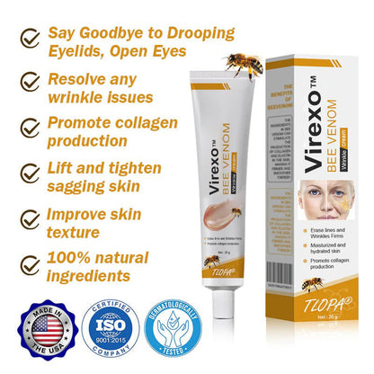 👨‍⚕️ Made and Shipped from US🏆 10,000 Sold This Month✨🎁✅ Virexo™ Bee Venom Wrinkle Removal Cream