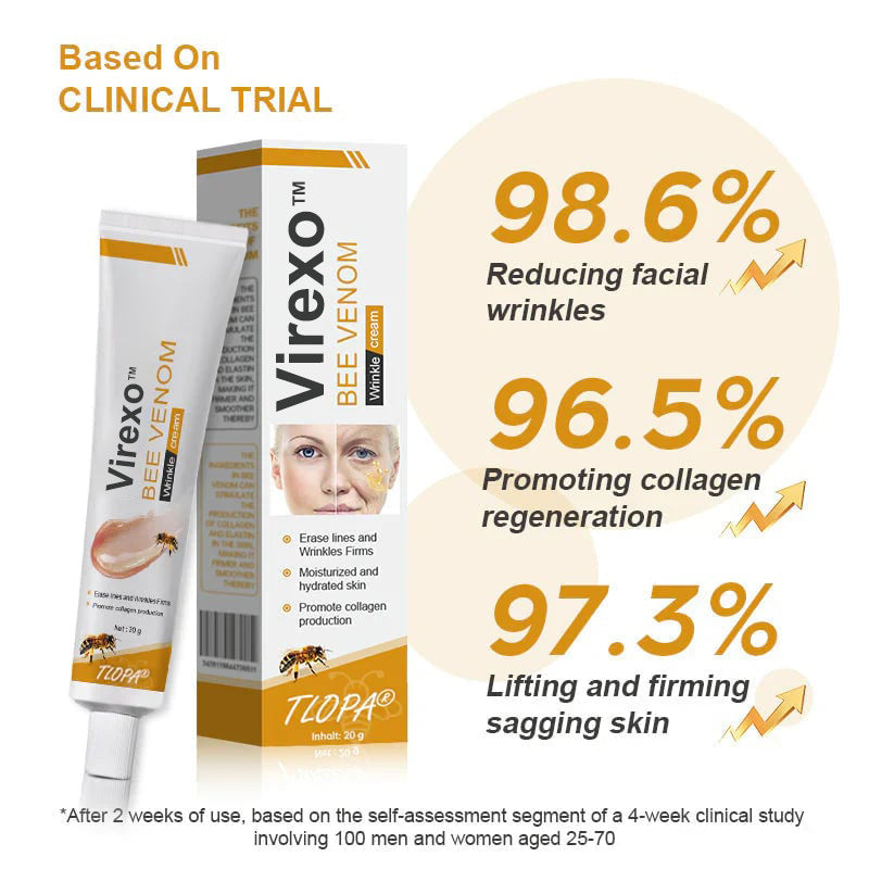 👨‍⚕️ Made and Shipped from US🏆 10,000 Sold This Month✨🎁✅ Virexo™ Bee Venom Wrinkle Removal Cream