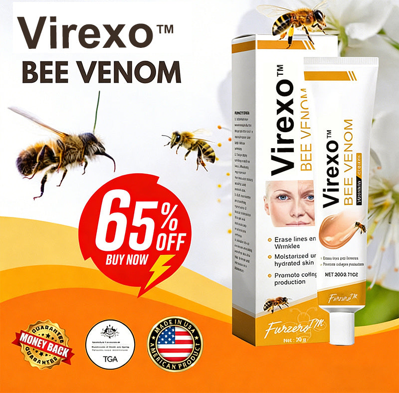 👨‍⚕️ Made and Shipped from US🏆 10,000 Sold This Month✨🎁✅ Virexo™ Bee Venom Wrinkle Removal Cream